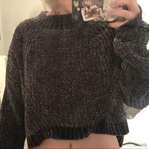 Super Soft Grey Cropped Sweater
